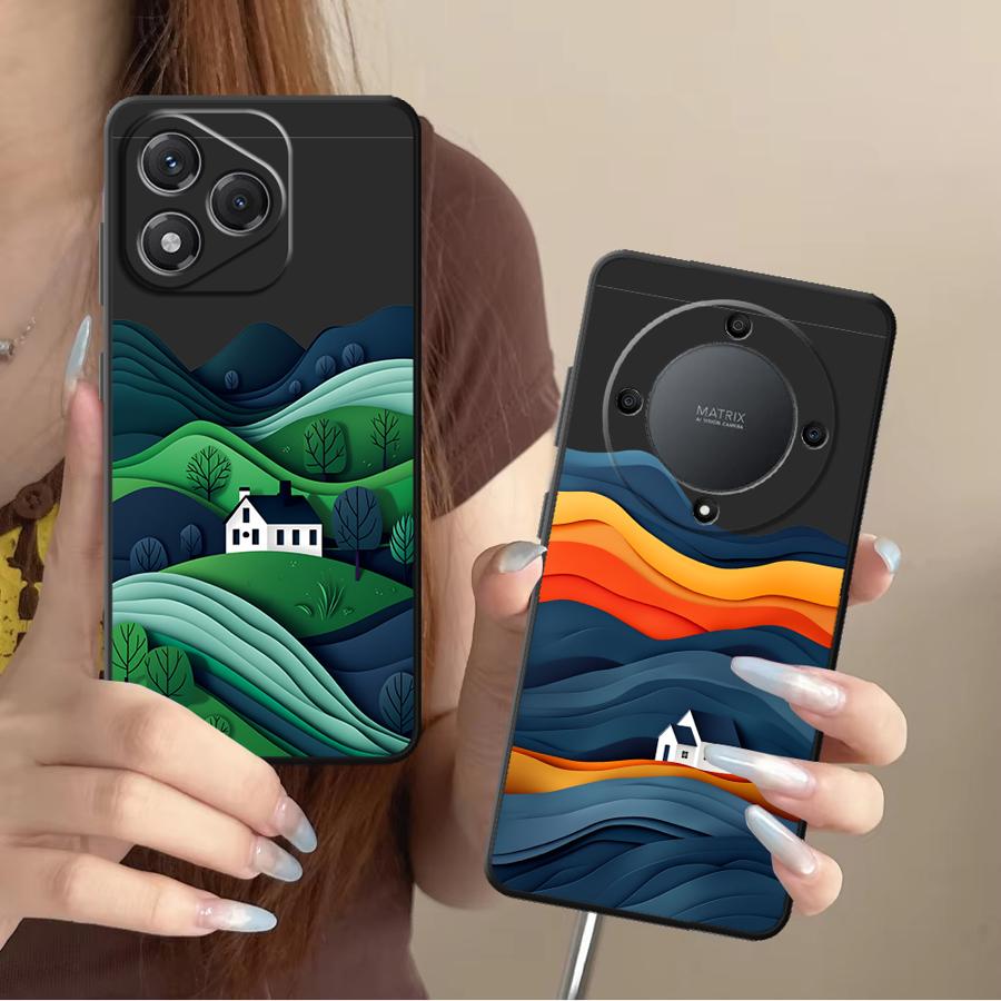 Phone Cases Honor - Abstract Mountain View Cabin Funda Phone