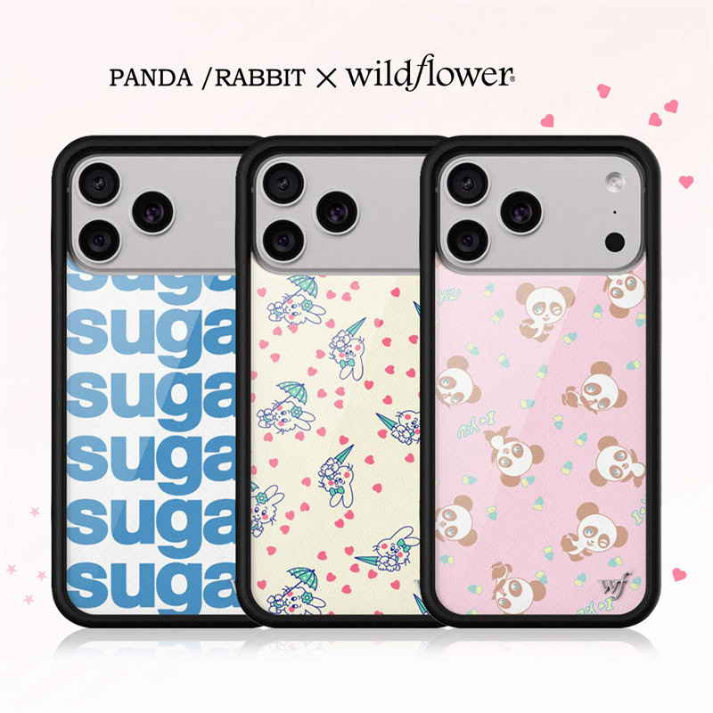 Phone Cases Wildflower - Wildflower Ins Cute cartoon Bear rabbit