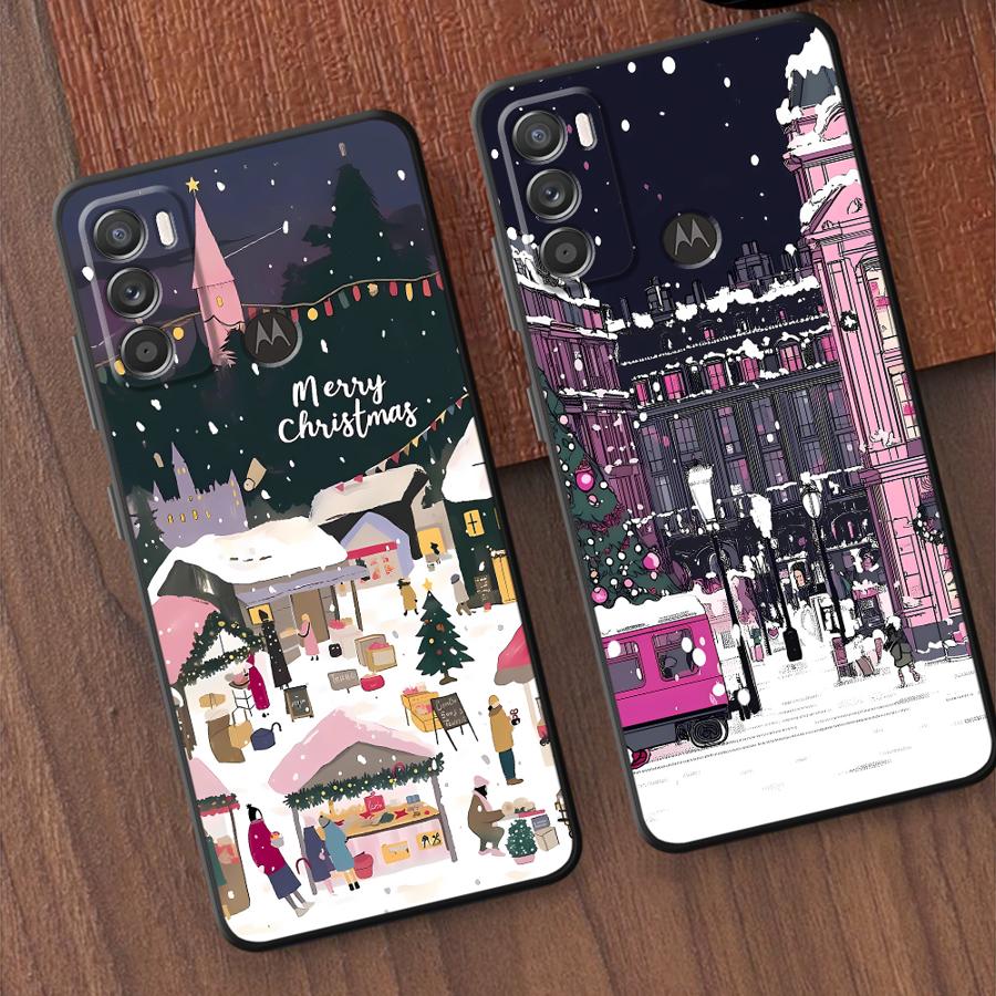 Phone Cases Motorola - Christmas Town Case for Motorola Moto