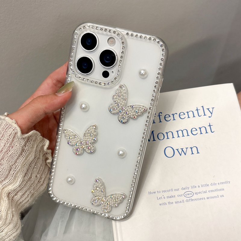 Pearl Butterfly Bling Diamond  - Phone Cases Loopy ulasan dan harga