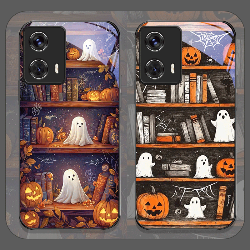 Halloween Pumpkin Ghost Booksh - Phone Cases Motorola ulasan dan harga