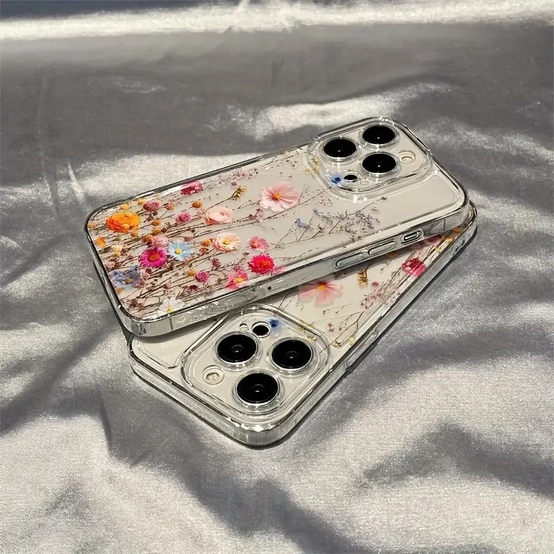 Vintage Wild Flower Clear TPU  - Phone Cases Wildflower ulasan dan harga
