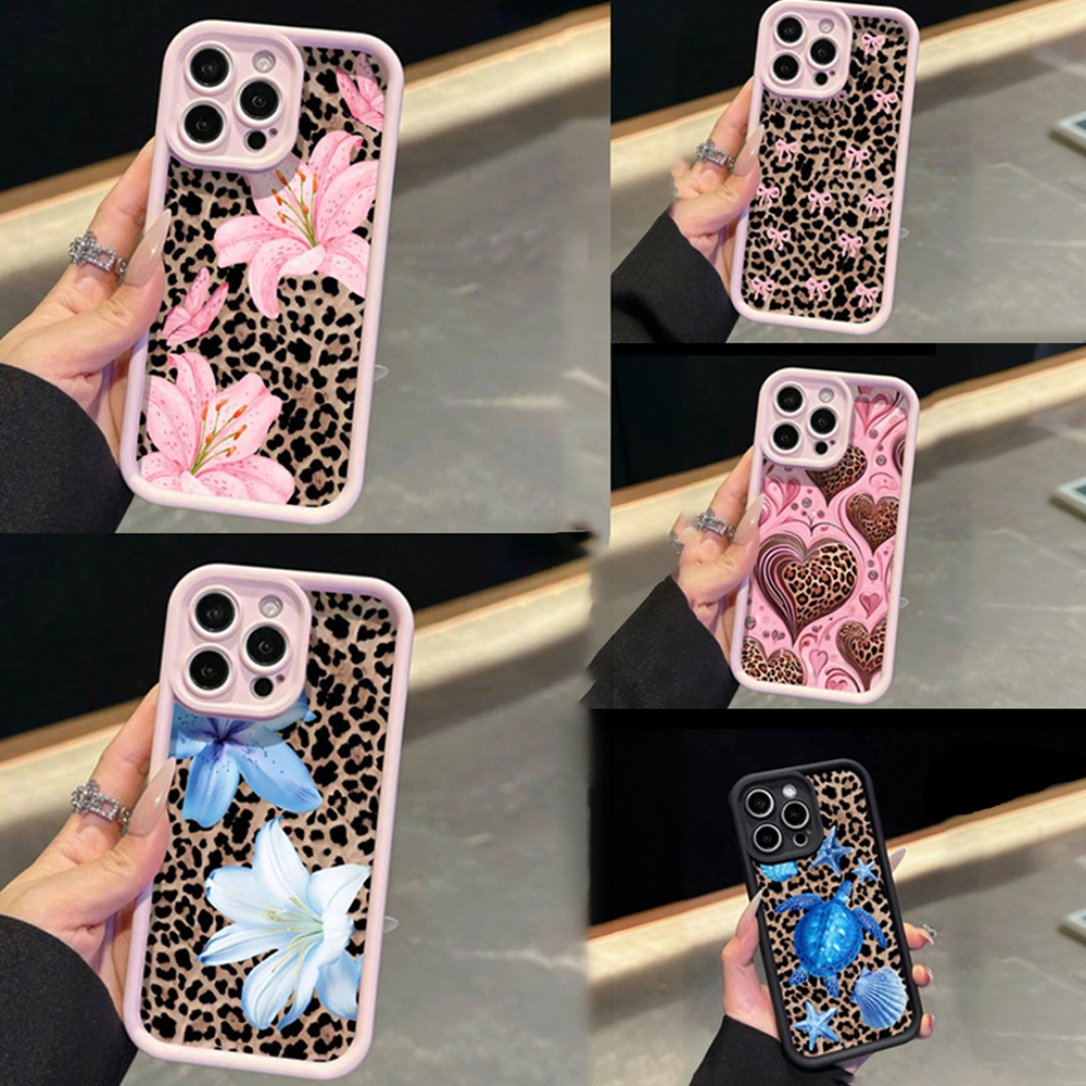 Pink Bow Lily Flower Leopard P - Phone Cases Leopard Print ulasan dan harga