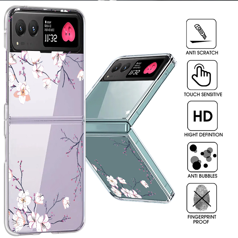 White Flowers Pattern Phone Ca - Phone Cases Motorola ulasan dan harga