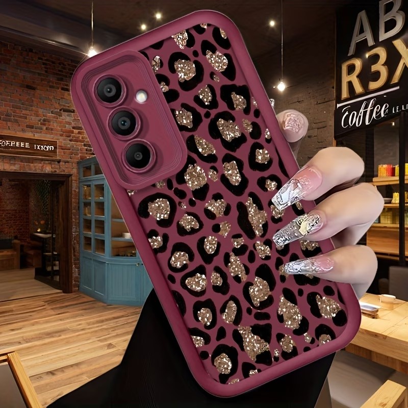 Glitter Leopard Print Silicone - Phone Cases Leopard Print ulasan dan harga