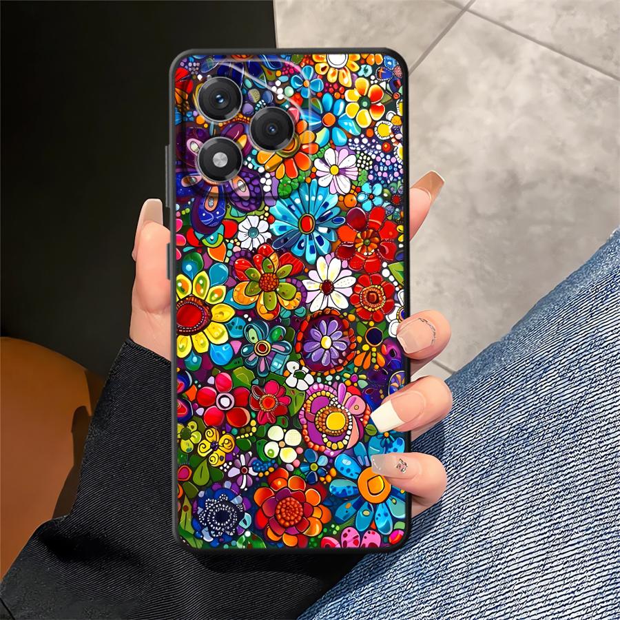 Vibrant Psychedelic Art Soft F - Phone Cases Honor ulasan dan harga