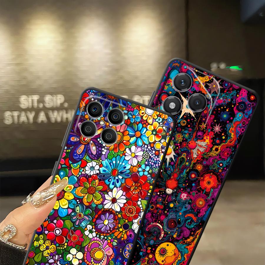 Vibrant Psychedelic Art Soft F - Phone Cases Honor ulasan dan harga