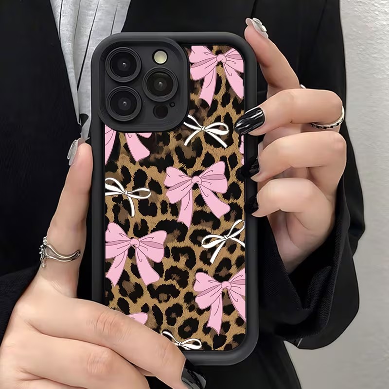 Leopard Print Bow Phone Case F - Phone Cases Leopard Print ulasan dan harga