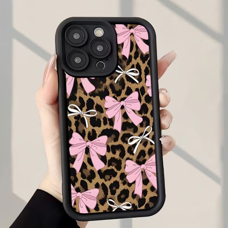 Leopard Print Bow Phone Case F - Phone Cases Leopard Print ulasan dan harga